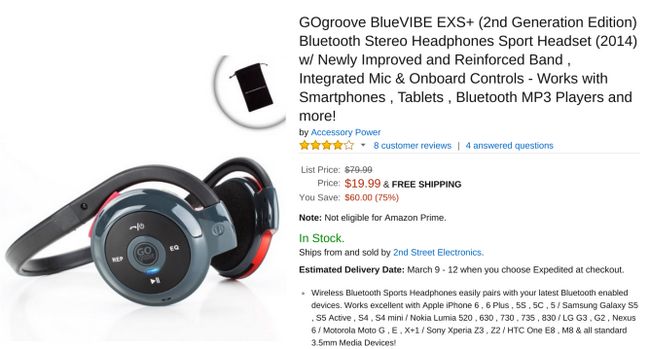 Fotografía - [Offre Alerte] GOgroove BlueVIBE EXS + Casque Bluetooth réduit à 19,99 $ (75% de réduction) sur Amazon, Vente se termine demain